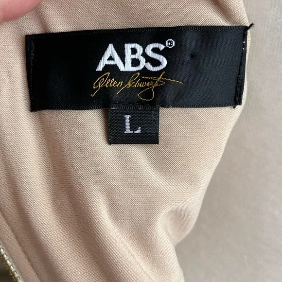 •ABS Allen Schwartz• White/Cream Lace Overlay Bodycon Dress - Size Large - Picture 2 of 10